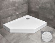 Душовий піддон Radaway Doros PT E Compact Stone White 100х80 правобічний під камінь акрил білий SDRPTP1080-05-04SR