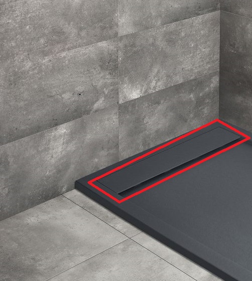 Декоративная крышка для душевого поддона Radaway Teos литьевой мрамор антрацит HT90-64