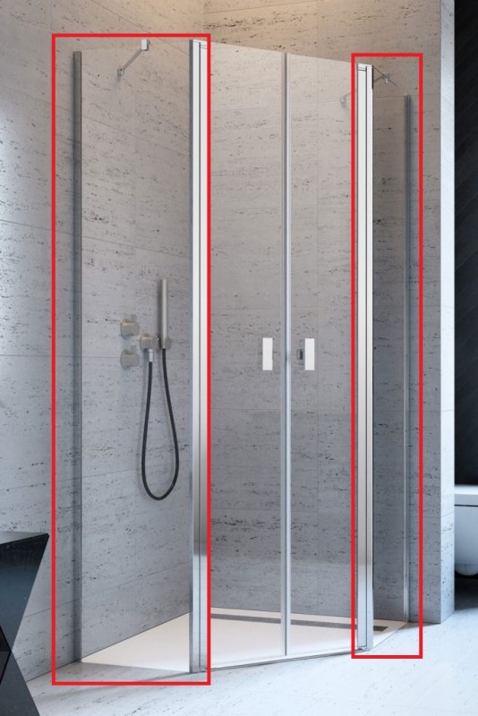 Комплект боковых стенок Radaway Nes PTD 80Zх80S хром/прозрачное стекло 10051400-01-01