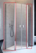 Комплект боковых стенок Radaway Nes PTD 80Zх100S хром/прозрачное стекло 10051300-01-01