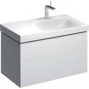 Тумба для раковины Geberit Xeno² с полкой и двумя выдвижными ящиками ДСП белый/высокоглянцевое покрытие 500.516.01.1