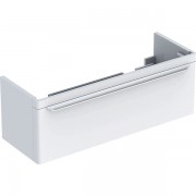 Тумба для двойной раковины Geberit myDay с одним выдвижным ящиком ДСП белый/высокоглянцевое покрытие 824130000