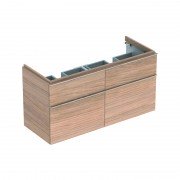 Тумба для подвійної раковини Geberit iCon з чотирма висувними ящиками ДСП натуральний дуб/ меламін деревна структура 841522000