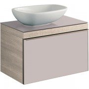 Тумба для раковини Geberit Citterio з одним висувним ящиком ДСП бежевий/бежевий дуб 500.558.JI.1