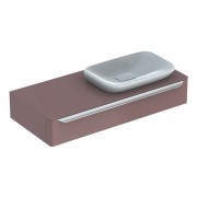 Тумба для раковини Geberit myDay з одним висувним ящиком ДСП/МДФ сіро-коричневий/високоглянцеве покриття 824161000