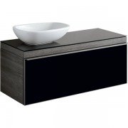 Тумба для раковины Geberit Citterio с одним выдвижным ящиком ДСП черный/серо-коричневый дуб 500.561.JJ.1