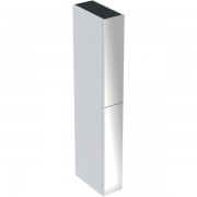 Пенал подвесной Geberit Acanto 22х173 см с двумя выдвижными ящиками-карго ДСП белый глянец/глянцевое стекло 500.638.01.2