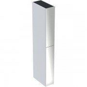 Пенал подвесной Geberit Acanto 22х173 см с двумя выдвижными ящиками-карго ДСП белый глянец/глянцевое стекло 500.638.01.2