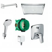Душевая система скрытого монтажа Hansgrohe Logis/Crometta с верхним и ручным душем хром 72640000