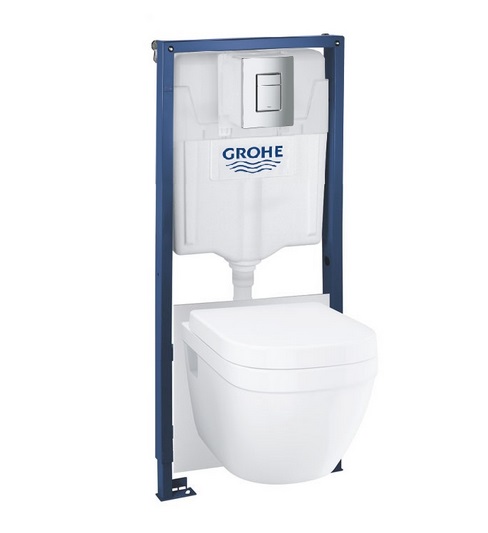 Система инсталляции Grohe Rapid SL с подвесным унитазом и сиденьем UA39538CB0