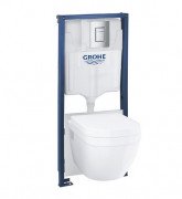 Система инсталляции Grohe Rapid SL с подвесным унитазом и сиденьем UA39538CB0