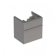 Тумба для раковины Geberit iCon с двумя выдвижными ящиками ДСП платиновый/высокоглянцевое покрытие 840362000