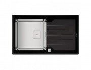 Мойка для кухни Teka Diamond 1B 1D 86 86х51 см нержавеющая сталь/черное стекло 115100011