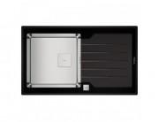 Мийка для кухні Teka Diamond 1B 1D 86 86х51 см нержавіюча сталь/чорне скло 115100011