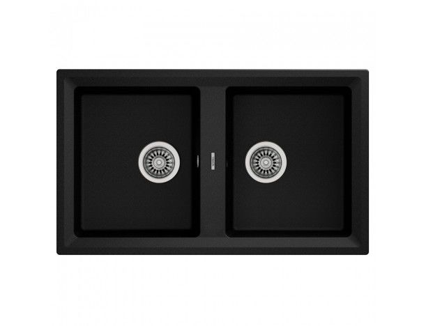 Мойка для кухни Teka Stone 90 B-TG 2B 86х51 см врезная тегранит черный металлик 115260003