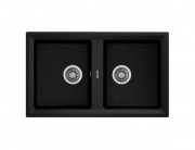 Мойка для кухни Teka Stone 90 B-TG 2B 86х51 см врезная тегранит черный металлик 115260003