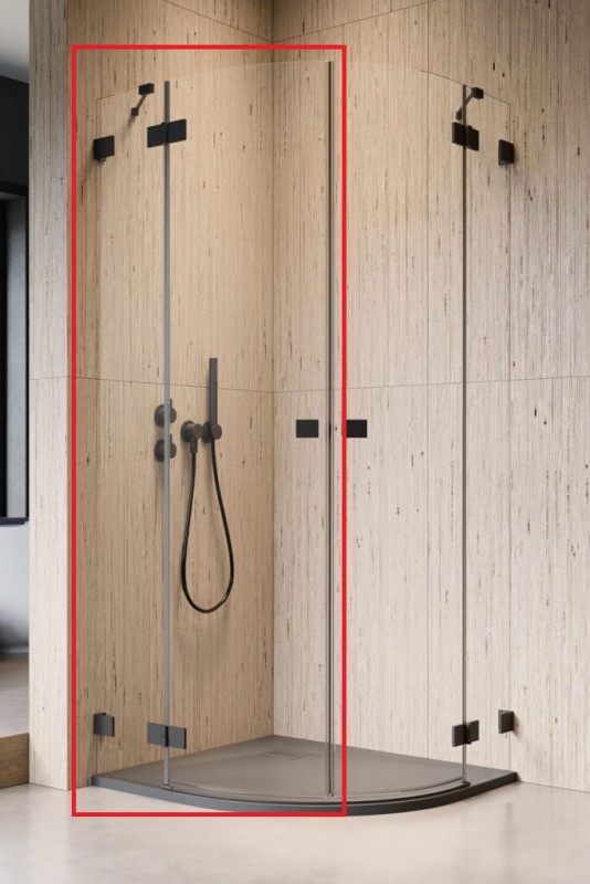 Душові двері Radaway Essenza Pro Black PDD 90 лівобічні чорний/прозоре скло 10095090-54-01L