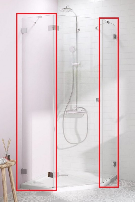 Комплект бічних стінок Radaway Essenza Pro PTJ 90Zx100S хром/прозоре скло 10100700-01-01