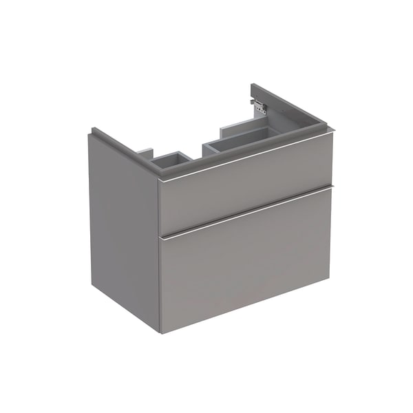 Тумба для раковини Geberit iCon з двома висувними ящиками ДСП платиновий/високоглянцеве покриття 840377000