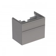 Тумба для раковины Geberit iCon с двумя выдвижными ящиками ДСП платиновый/высокоглянцевое покрытие 840377000