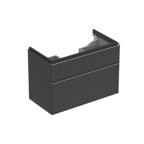 Тумба для раковины Geberit iCon с двумя выдвижными ящиками ДСП лава/матовое покрытие 841391000