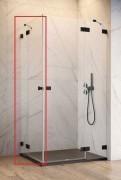 Душові двері Radaway Essenza Pro Black KDD 100 лівобічні чорний/прозоре скло 10096100-54-01L