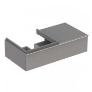 Тумба для раковины Geberit iCon с одним выдвижным ящиком и полкой ДСП платиновый/высокоглянцевое покрытие 840492000