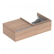 Тумба для раковины Geberit iCon с одним выдвижным ящиком и полкой слева ДСП натуральный дуб/меламин древесная структура 841592000