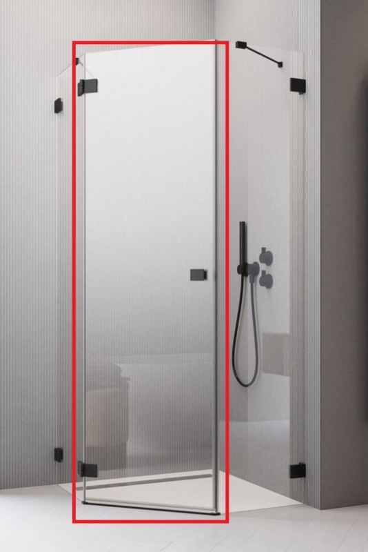 Душові двері Radaway Essenza Pro Black PTJ 57 лівобічні чорний/прозоре скло 10100000-54-01L