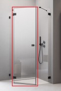 Душевые двери Radaway Essenza Pro Black PTJ 57 левосторонние черный/прозрачное стекло 10100000-54-01L