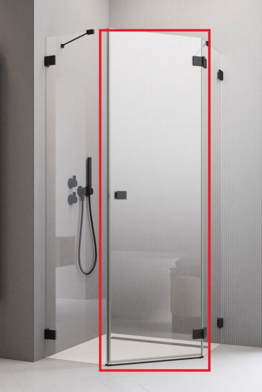 Душові двері Radaway Essenza Pro Black PTJ 57 правосторонні чорний/прозоре скло 10100000-54-01R