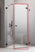 Душевые двери Radaway Essenza Pro Black PTJ 57 правосторонние черный/прозрачное стекло 10100000-54-01R