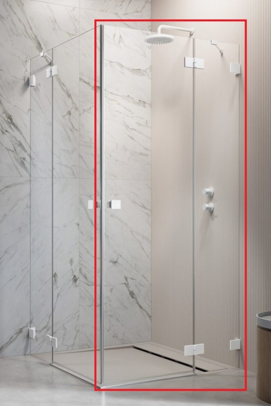 Душові двері Radaway Essenza Pro White KDD 90 правосторонні білий/прозоре скло 10096090-04-01R