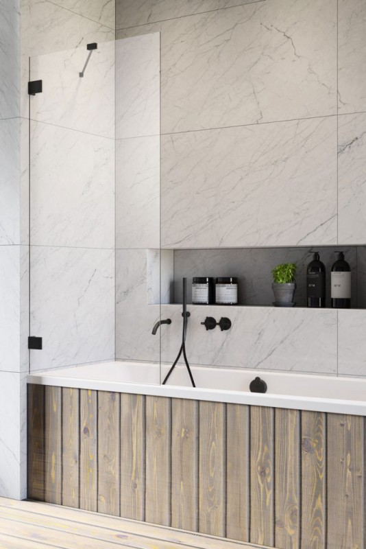 Шторка для ванной Radaway Essenza Pro Black PNJ II 50 см черный/прозрачное стекло 10101050-54-01