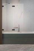 Шторка для ванной Radaway Essenza Pro Black PND II 140 см левая черный/прозрачное стекло 10102140-54-01L