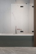 Шторка для ванної Radaway Essenza Pro Black PND II 120 см права чорний/прозоре скло 10102120-54-01R