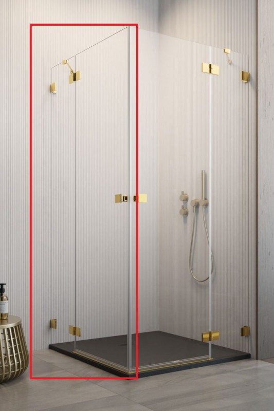 Душові двері Radaway Essenza Pro Gold KDD 90 лівобічні золото/прозоре скло 10096090-09-01L