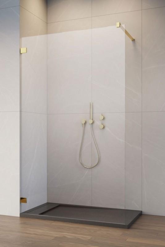 Стінка душова Radaway Essenza Pro Gold Walk-in 140 см золото/прозоре скло 10103140-09-01
