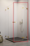 Душевые двери Radaway Essenza Pro Gold KDD 80 правосторонние золото/прозрачное стекло 10096080-09-01R