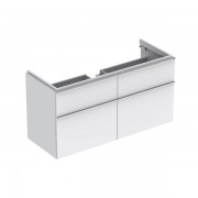 Тумба для раковины Geberit iCon шириной от 120 см с четырьмя выдвижными ящиками ДСП белый/матовое покрытие 841420000