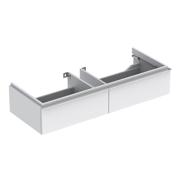 Тумба для раковини Geberit iCon шириною від 120 см з двома висувними ящиками ДСП білий/матове покриття 841120000