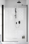Душевые двери Radaway Nes Black DWS 120 левосторонние черный/прозрачное стекло 10028120-54-01L