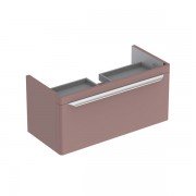 Тумба для раковины Geberit myDay с одним выдвижным ящиком ДСП/МДФ серо-коричневый/высокоглянцевое покрытие 824101000