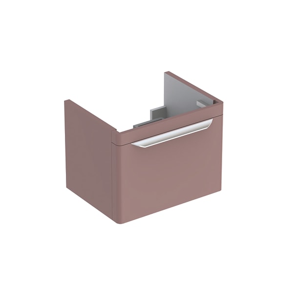 Тумба для раковини Geberit myDay з одним висувним ящиком ДСП/МДФ сіро-коричневий/високоглянцеве покриття 824066000