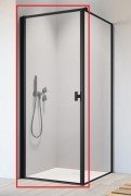 Душові двері Radaway Nes Black KDJ I Frame 100 лівобічні чорний/скло Frame 10022100-54-56L