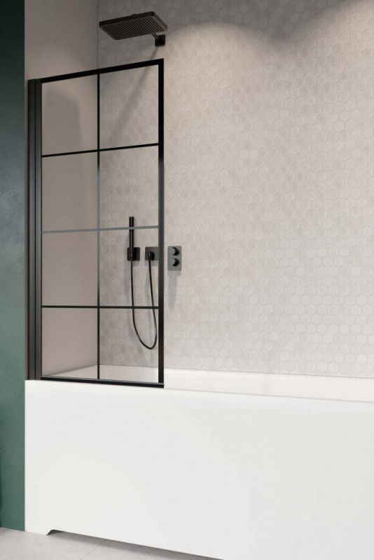 Шторка для ванної Radaway Nes Black PNJ I Factory 80 ліва чорний/скло Factory 10011080-54-55L