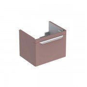 Тумба для раковины Geberit myDay с одним выдвижным ящиком ДСП/МДФ серо-коричневый/высокоглянцевое покрытие 824066000