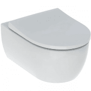 Унітаз підвісний Geberit iCon Rimfree воронкоподібний закрита форма санфарфор з сидінням білий 500.784.01.1