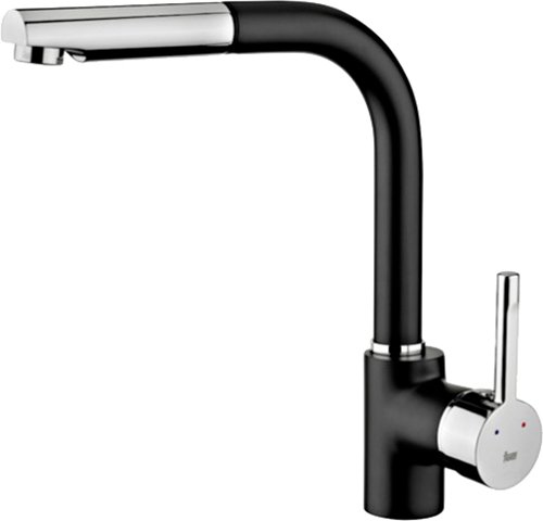 Смеситель для кухни Teka ARK 938 однорычажный с выдвижной лейкой черный металлик/хром 23938121Q