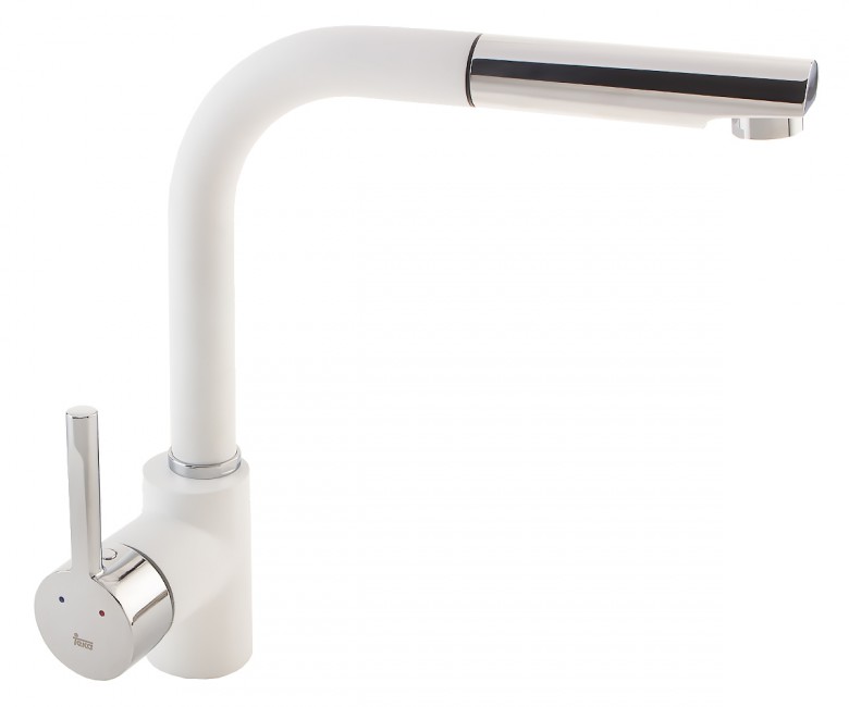 Змішувач для кухні Teka ARK 938 W одноважільний з висувною лійкою білий/хром 23938120W